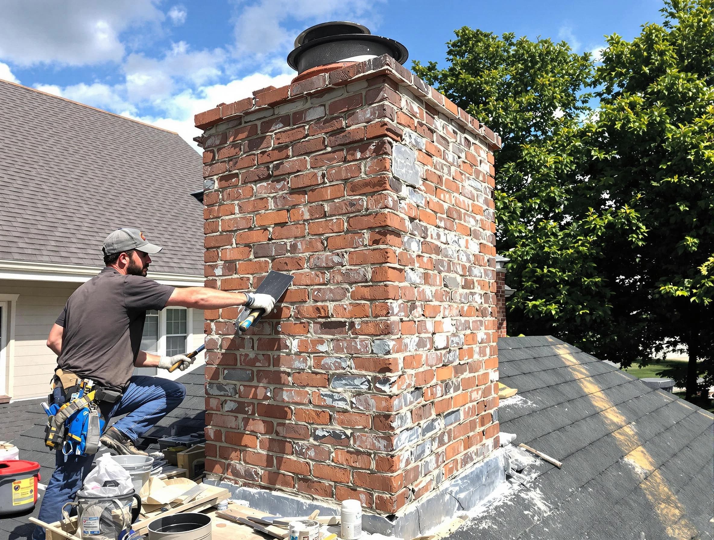 Completed chimney rebuild by Longmont Chimney Sweep in Longmont, CO