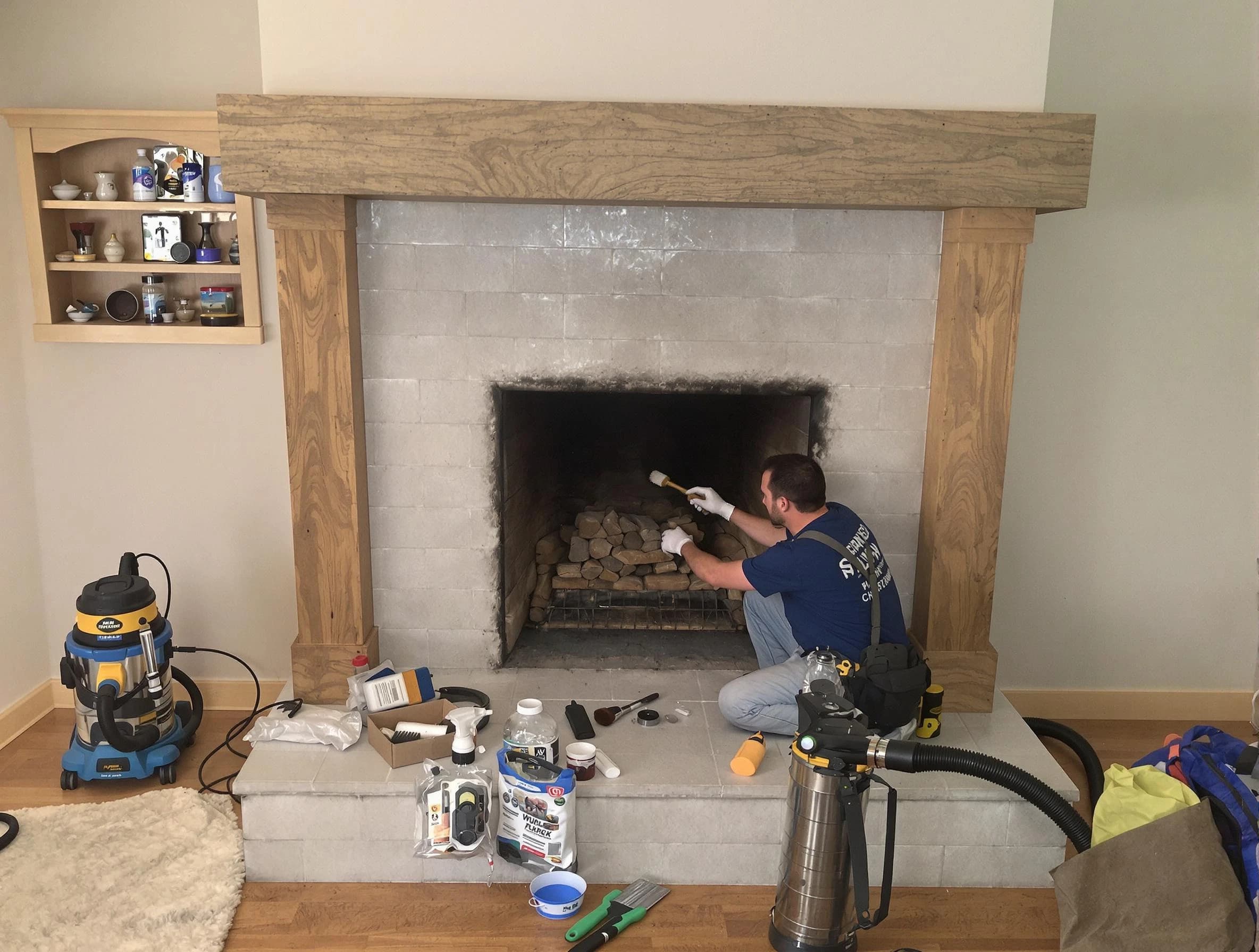 Detailed creosote removal process by Longmont Chimney Sweep in Longmont, CO