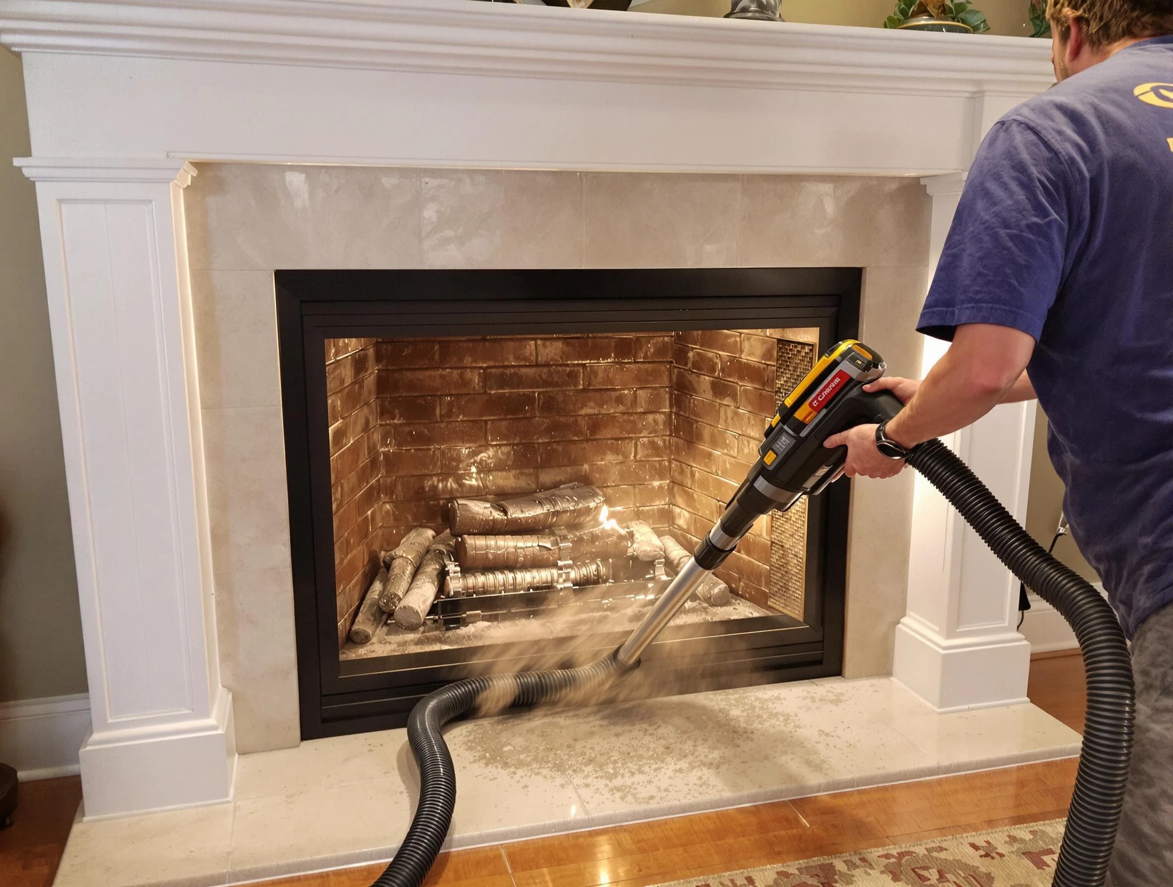 Fireplace cleaning performed by Longmont Chimney Sweep in Longmont, CO