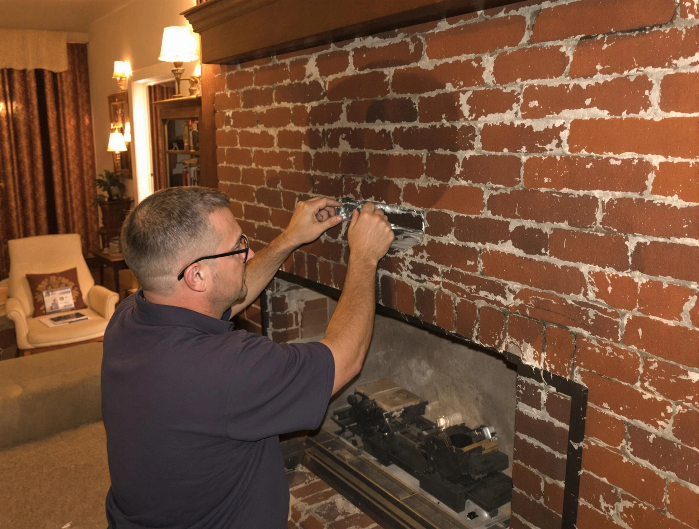 Longmont Chimney Sweep expert fixing a fireplace in Longmont, CO