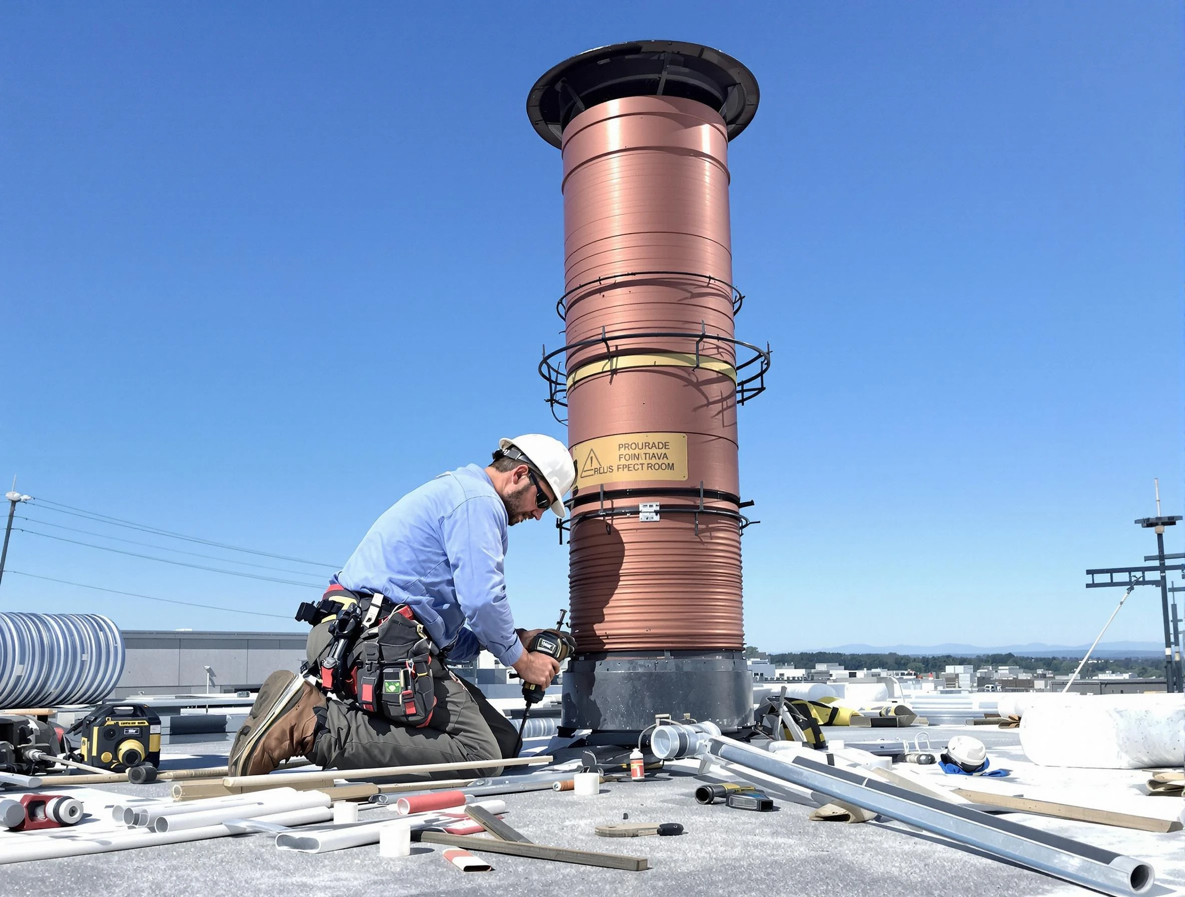 Installed chimney liner by Longmont Chimney Sweep in Longmont, CO