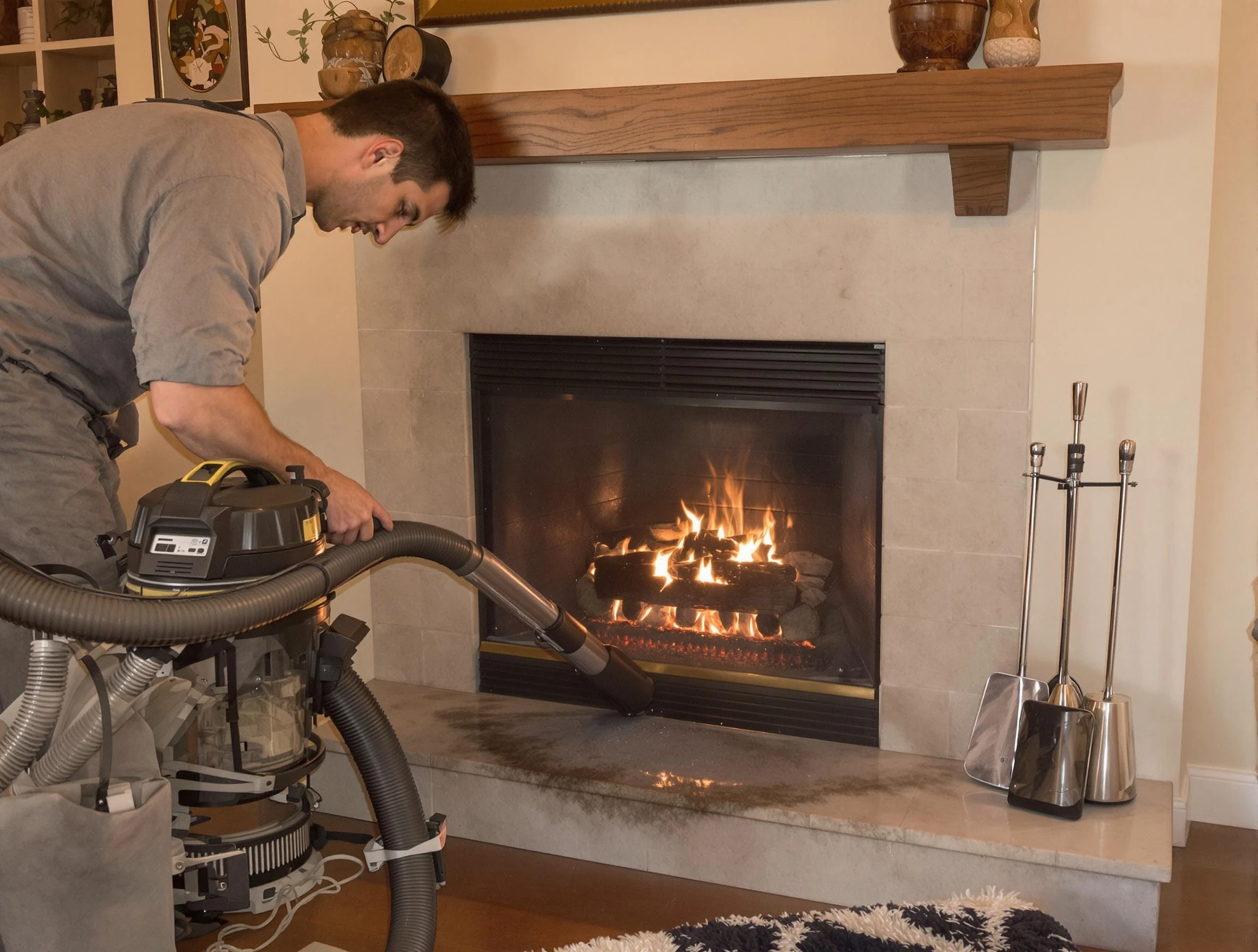 Routine fireplace upkeep by Longmont Chimney Sweep in Longmont, CO